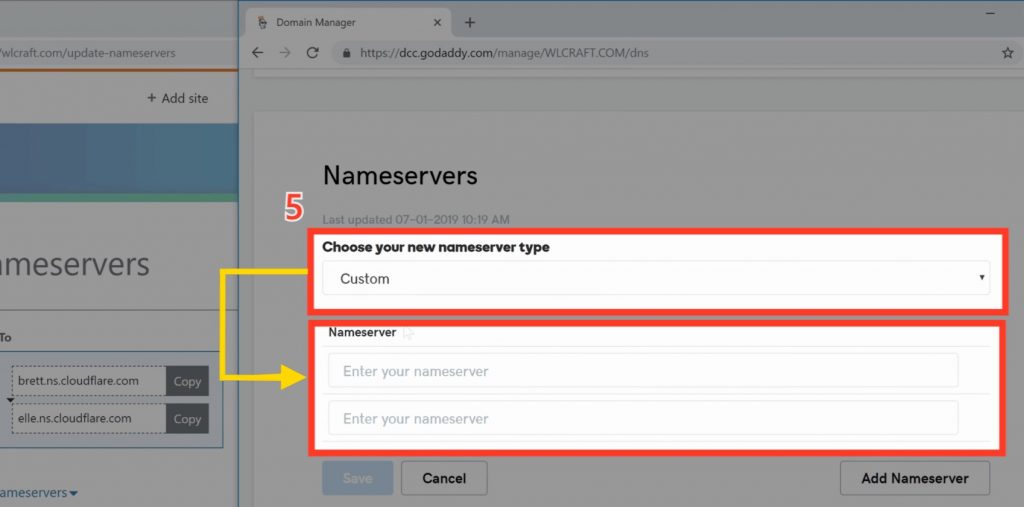 Choose nameserver type