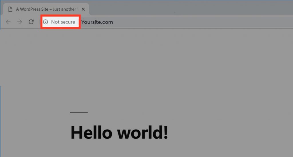 Website is not secure
