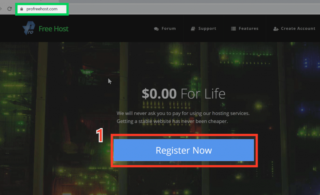 Profreehost register