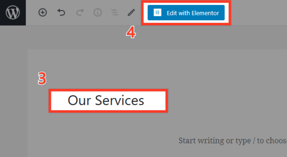 edit with elementor