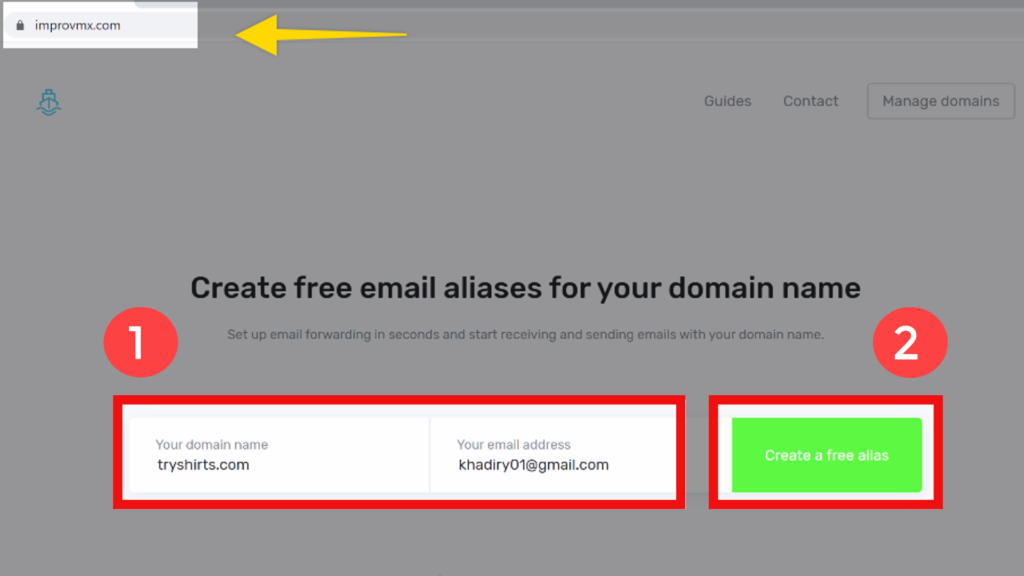 creating a free email alias