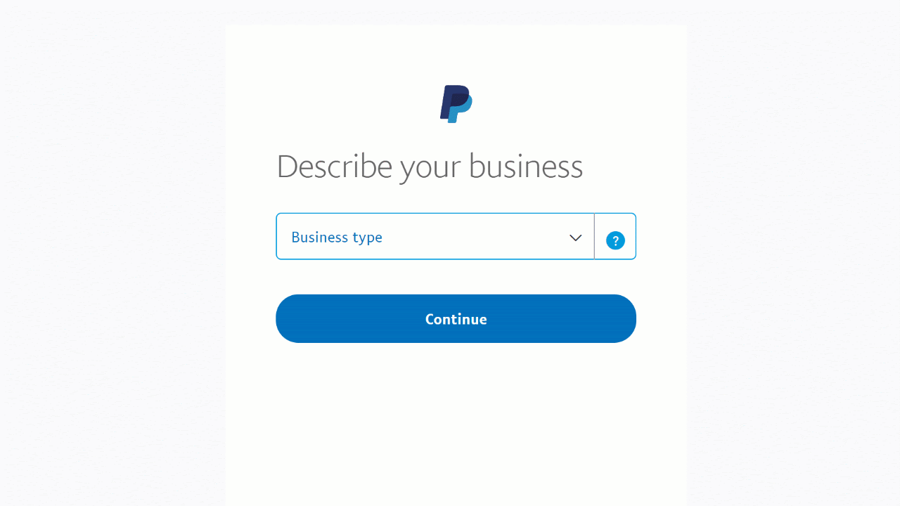 select your business type