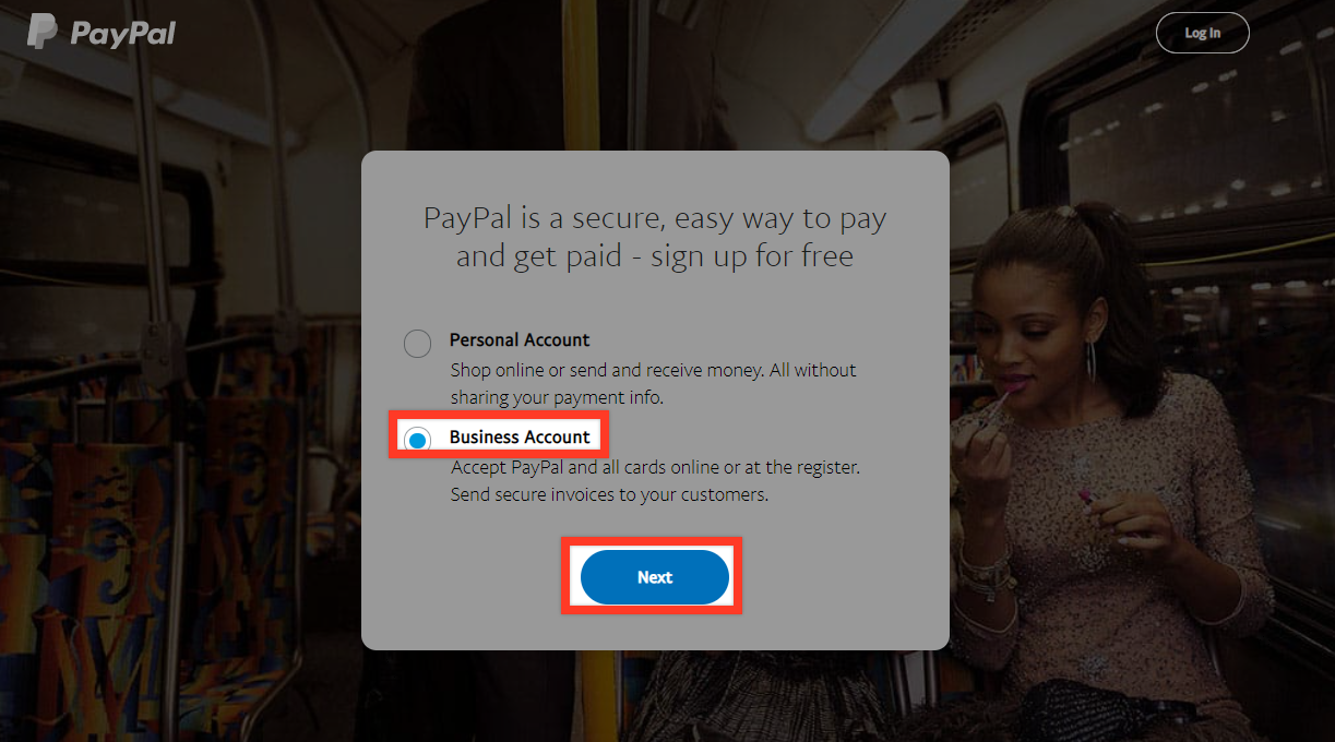 creating paypal business account