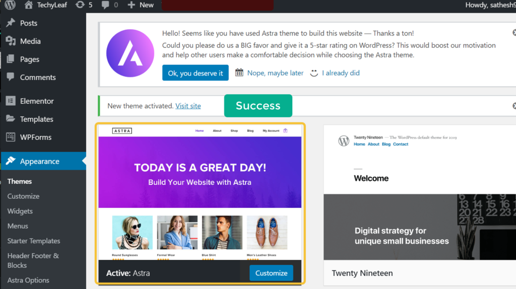 How To Install Astra Theme In WordPress