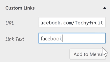 add the social media links you want to add