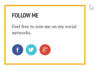 adding a follow me section to sidebar
