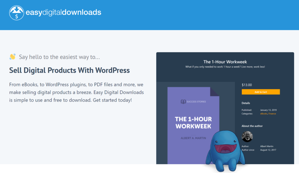 selling digital products on wordpress using easy digital downloads plugin