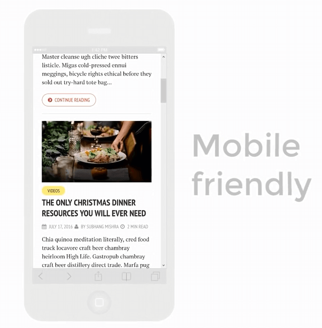 Mobile friendly 