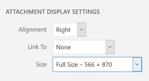 selecting the image size