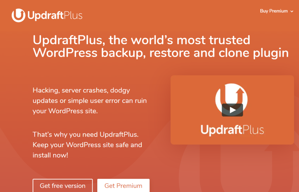 updraft plus is a backup plugin to keep wordpress websites safe from user error or server crashes.