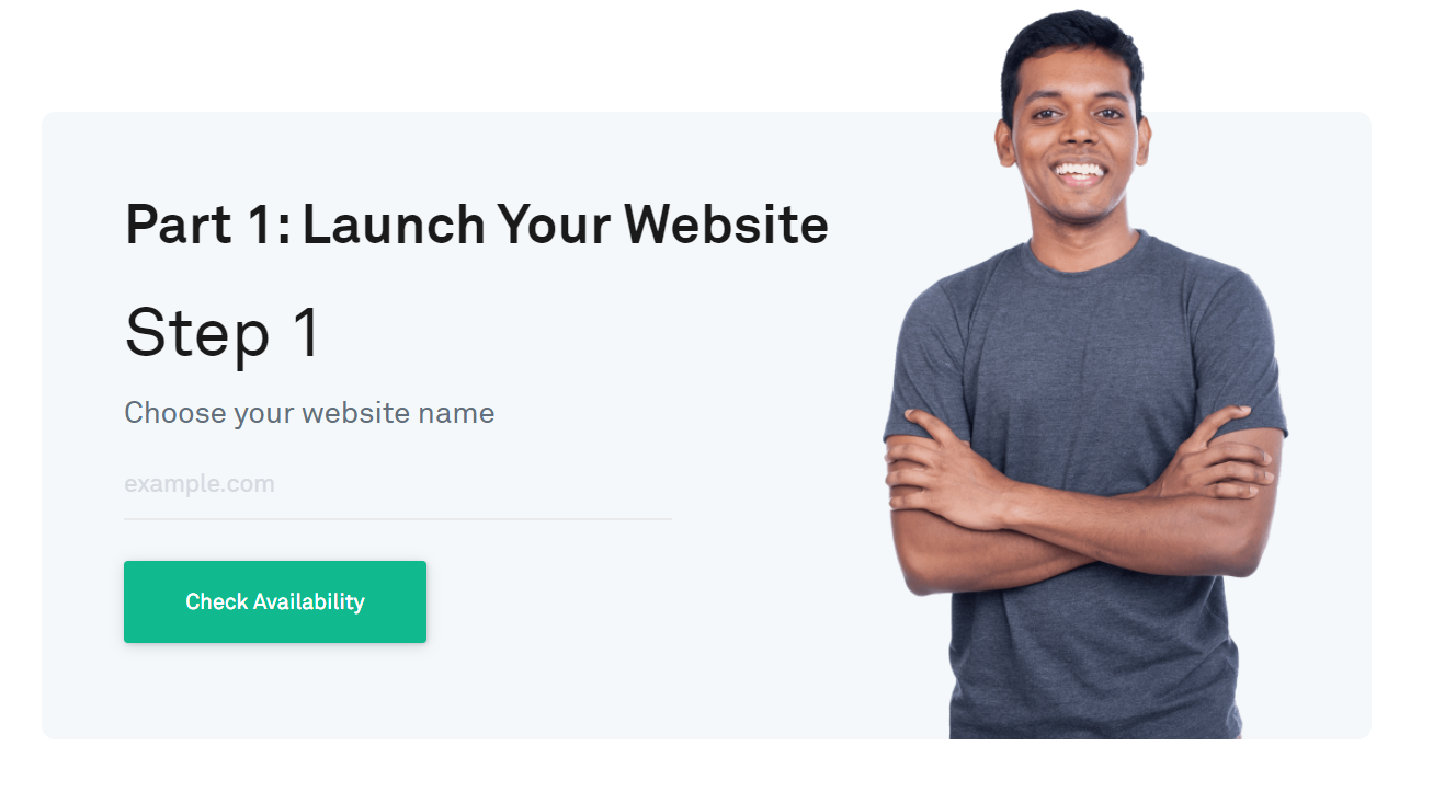Step 1 of creating an eCommerce website
