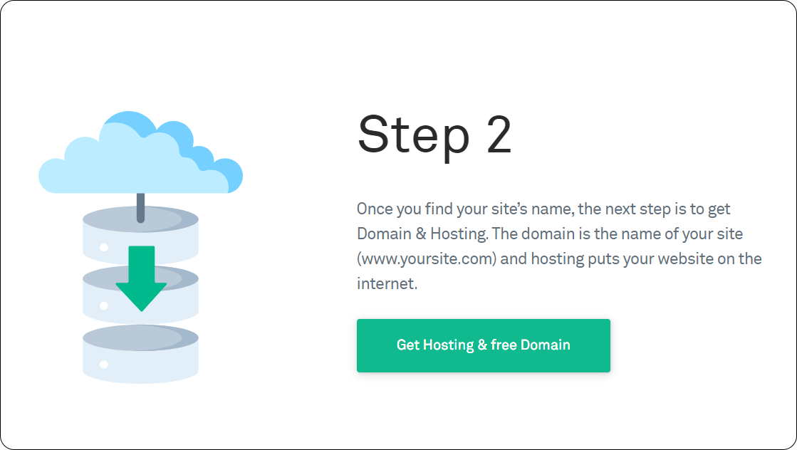 Stap 2-Krijg Hosting en domein