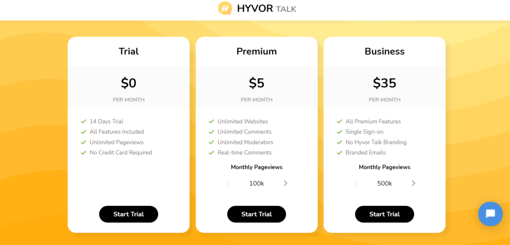 Hyvor Talk : Pricing