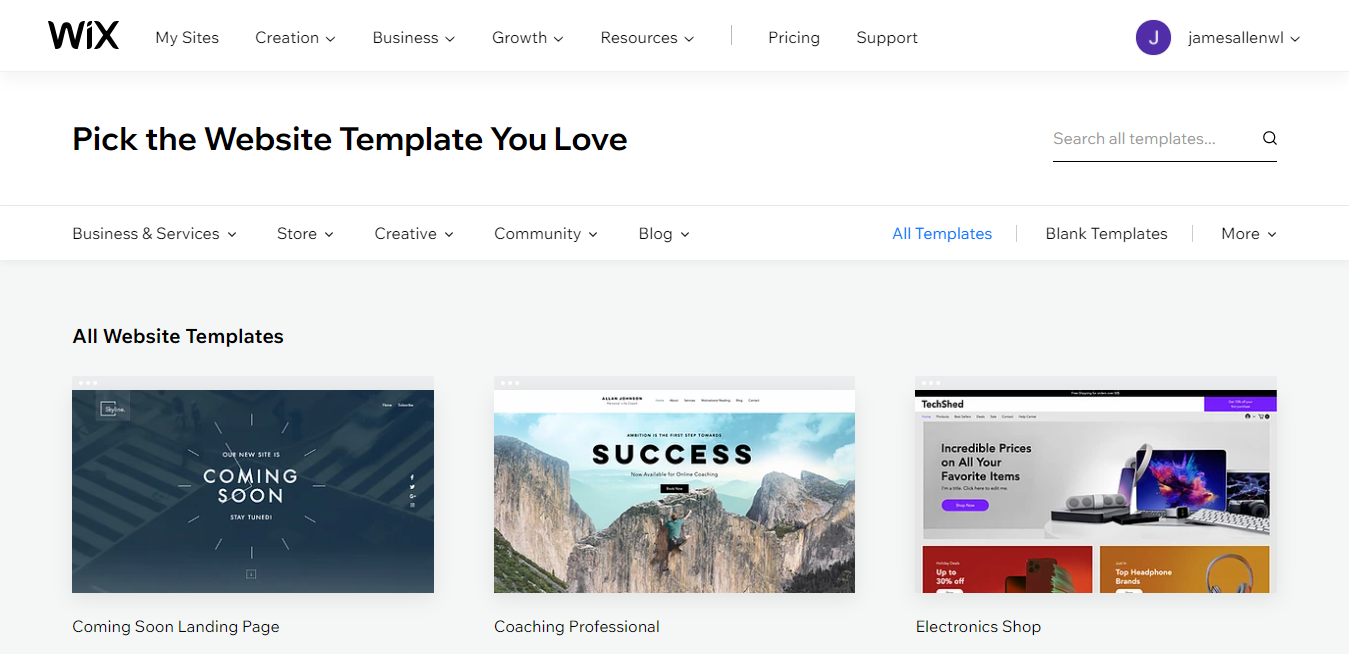 Wix templates