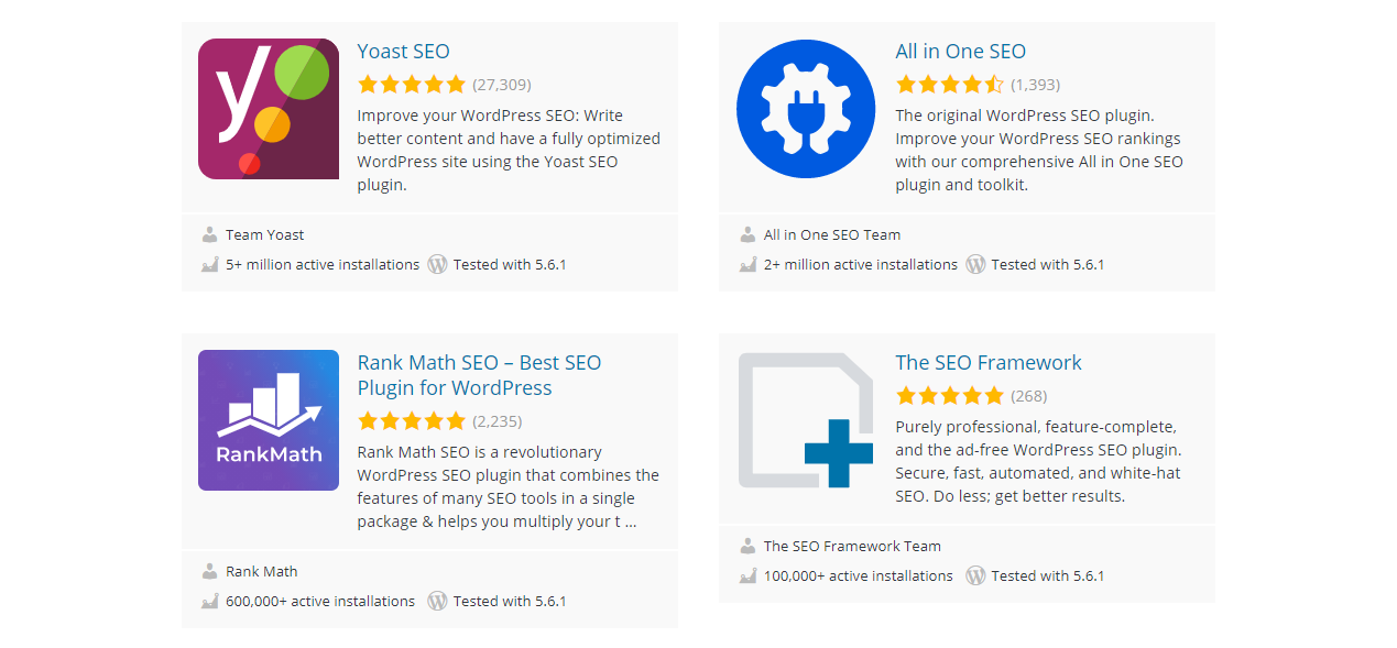 WordPress SEO plugins