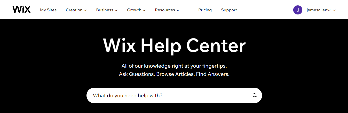 Wix Help center