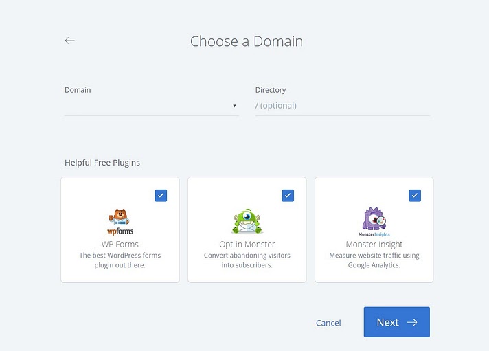 Choose Domain