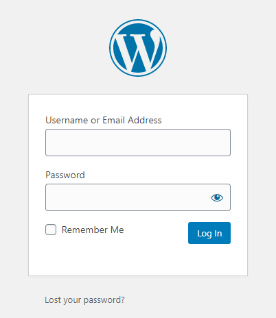 Login page