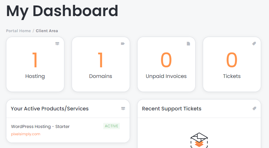 WSK User dashboard