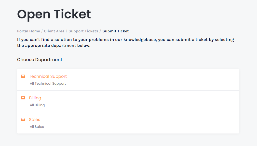 WSK Ticket based support system