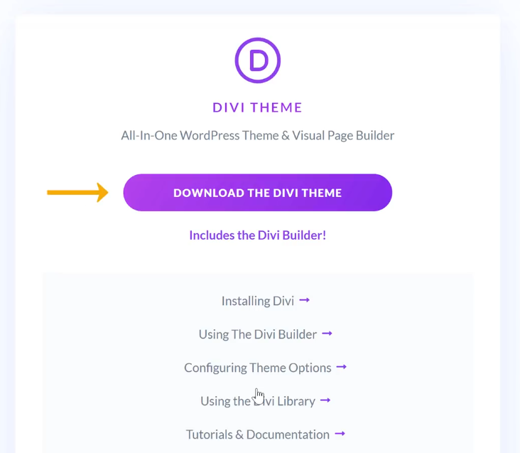 Download the Divi theme