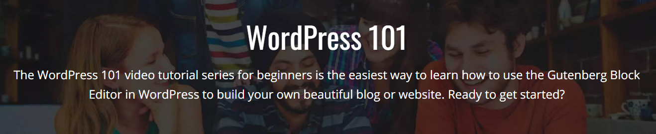 WordPress 101 course