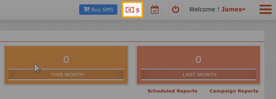 SMS credits in SMS alert