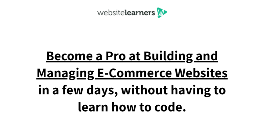 WordPress eCommerce course by Website Learners
